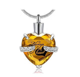 Natty Records Store Urn Necklace Topaz SalaWendy Always in My Heart Urn Pendant Necklace