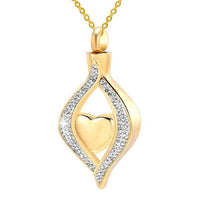 Natty Records Store Urns Necklace Gold No Engrave The Eye of My Heart Urn Pendant Necklace
