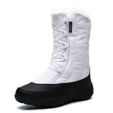 Natty Records Store Women's Boots White / 42 / China Women's Mid-Calf Waterproof  Warm Faux Fur Lined Boots