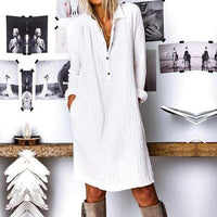 Natty Records Store women's dresses Style1 White / XL I am Everyday People Shirt Dress