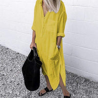 Natty Records Store women's dresses Style2 Yellow / M I am Everyday People Shirt Dress