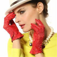Natty Records Store Women's Gloves red / S Cherish the Day Genuine Leather Women's Gloves