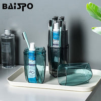 Natty Records travel accessories BAISPO Portable Travel Wash Cup Outdoor Toothbrush Holder Multifunction Toiletries Organizer For Home Bathroom Accessories Set