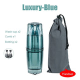 Natty Records travel accessories LuxuryBlue / China BAISPO Portable Travel Wash Cup Outdoor Toothbrush Holder Multifunction Toiletries Organizer For Home Bathroom Accessories Set